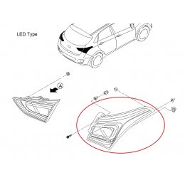 i30 GD - Lamp Assy-Rear Combination,RH [92402A5100]
